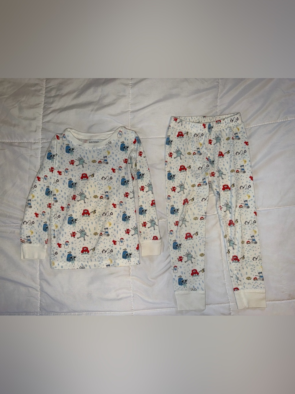 Banana Republic Cream Kids Pajama Set with Red and Blue Character Print